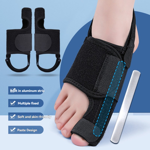 Orthèse de fixation des articulations de jour et de <span class=keywords><strong>nuit</strong></span> réglable orthèse de <span class=keywords><strong>Valgus</strong></span> du pouce avec sangle de séparation des orteils de Camp lourd en os pour un confort amélioré - Product Image 1