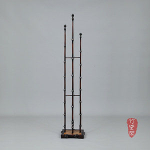 Lacquered Bamboo Coat Rack U-Shape Standing Type For Living Room Clothing Organizer - Product Image 2