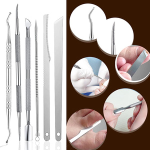 Stainless Steel Nail Care Tool Set 6 Pieces With Storage <b>Box</b> For Manicure Pedicure Ingrown Nail <b>Removal</b> - Product Image 2