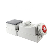 Prise industrielle étanche IP67 avec verrouillage double et rail de guidage standard DIN 16A 32A 3 broches 4 broches 5 broches