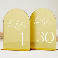 Arche découpée au laser en acrylique polychrome, style moderne, écologique et durable, format personnalisé, pour cartes de placement de mariage, vente en gros usine