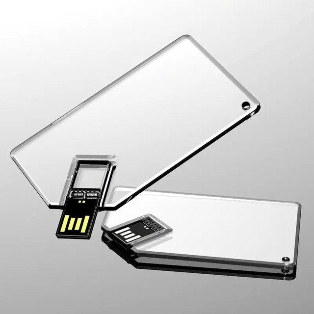 Wholesale New Custom Logo Transparent Plastic USB 2.0 Flash Drive 8GB-128GB