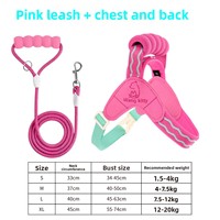 Harnais en polyester respirant en forme de Y pour animaux de compagnie, rembourrage en mousse, sangle de poitrine réglable de type selle, non abrasive, lavable en machine, petite taille
