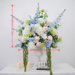 ลูกบอลดอกกุหลาบผ้าไหมเทียม DKB - งานแฮนด์เมดสีสันสดใสเหมือนจริง ตกแต่งโต๊ะสำหรับงานแต่งงาน วันวาเลนไทน์ วันอีสเตอร์ - Product Image 2