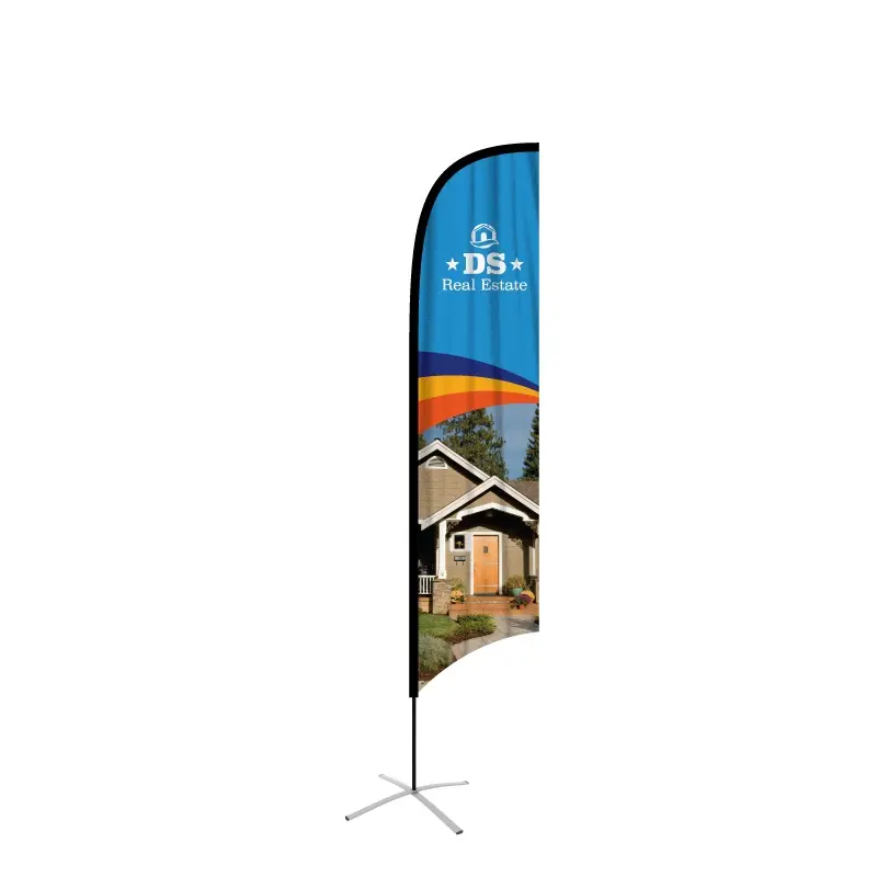Custom Advertising Flutter Super Teardrop Flag Outdoor Promotion Swooper Flags Beach Feather Flags