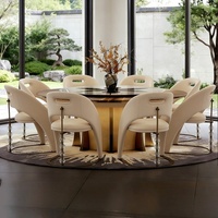 Chaises de salle à manger de luxe haut de gamme pour villas, duplex et maisons de prestige, tables et chaises de salle à manger en pierre exquises pour maquillage haut de gamme