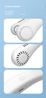 Ventilateurs Miniatures Sans Pales Rechargeables Portables USB, à Porter Autour du Cou, Mains Libres, pour Camping en Plein Air, Vente en Gros