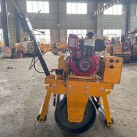 Rouleau compresseur vibrant à tambour unique FVR-650S, machine compacteuse hydraulique de 330 kg pour la compactation de l'asphalte et des sols