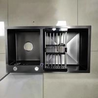 Ares Idealex Usine de Chine Prix Universel Multifonction en Acier Inoxydable 304 Évier de Cuisine à Deux Entrailles et Robinet avec Cascade