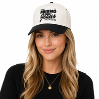Casquette de baseball sportive 5 panneaux personnalisée avec broderie 3D en relief religieuse, en coton doux bicolore, style Dad Hat, pour événements religieux et cadeaux de groupe