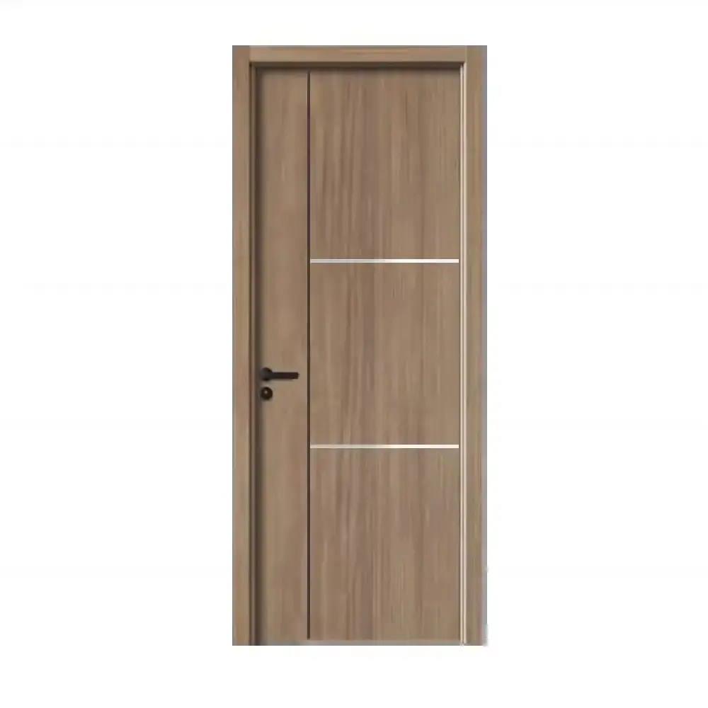 أبواب خشبية للمنازل والمكاتب من ألواح WPC مُكوّنة من الخشب الرقائقي لعزل الصوت مفردة داخلية للمنازل والمكاتب من مورد في الصين