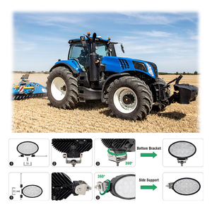 Lampe de travail ovale étanche ultra-lumineuse 12V 80W à 8 LED, 6,5 pouces, lumière de travail LED 24V pour tracteur - Product Image 3