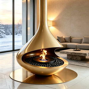 Chimenea Colgante <span class=keywords><strong>de</strong></span> Techo para Decoración <span class=keywords><strong>de</strong></span> Interiores, Estilo 2026, Diseño <span class=keywords><strong>de</strong></span> Recipiente Abierto, Chimenea <span class=keywords><strong>de</strong></span> <span class=keywords><strong>Leña</strong></span> - Product Image 5
