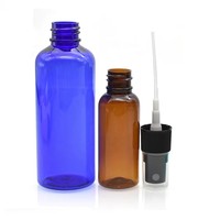 Bouteille pulvérisateur rechargeable en plastique PET 10ml-500ml 400ml, flacon rond transparent en plastique pour désinfectant pour les mains, pulvérisation fine
