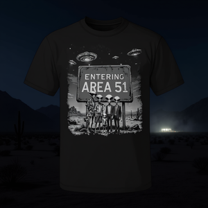 Foto de grupo de extraterrestres entrando en el área 51, camiseta Ufo - Product Image 3