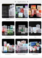 Boîte de câble de données d'emballage électronique grand public en plastique PVC, impression transparente personnalisée
