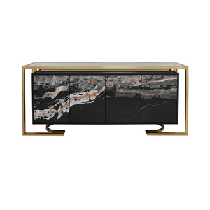 Modern luxury bathroom vanity cabinet stainless steel art sideboard