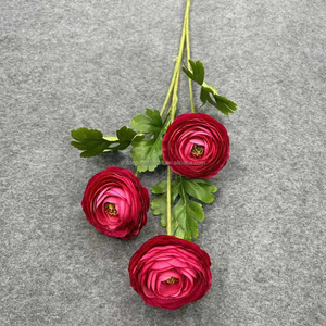 Flores artificiales de alta calidad, flores Ranunculus de seda, loto blanco, rosa y azul para decoración de mesa central de boda - Product Image 6