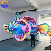 Structures gonflables géantes pour la publicité, décoration extérieure, modèle gonflable géant personnalisé, gros poisson décoratif coloré
