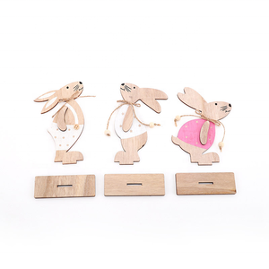 Easter Creative <b>Wooden</b> Rabbit Ornaments for Child-Hot Selling Handmade Home & <b>Desktop</b> Decorations - Product Image 6