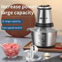 Hachoir à légumes 2L 3L, mini robot culinaire électrique multifonction professionnel en acier inoxydable pour la cuisine