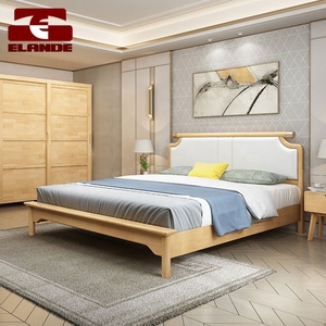 <span class=keywords><strong>Lit</strong></span> rembourré en bois massif de haute qualité, cuir souple simple, <span class=keywords><strong>lit</strong></span> Double, pour chambre principale - Product Image 3