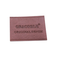 Écusson personnalisé en cuir PU/véritable avec logo en relief pour vêtements, sacs et chapeaux – Accessoires de confection