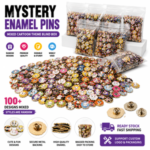 Pin Enamel Misteri Grosir Kotak Acak Tema Kartun Campuran Pin Lencana Logam Grosir - Product Image 2