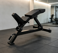 Banc de musculation réglable robuste de qualité standard, inclinable/déclinable/plat, pour exercices pectoraux et dorsaux, capacité 150 kg, construction en acier