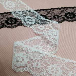 ERKOUMI Ruban de <span class=keywords><strong>dentelle</strong></span> non extensible noir et blanc de qualité supérieure pour la confection de jouets en peluche, nœuds pour cheveux, coussins de canapé et projets d'artisanat - Product Image 1