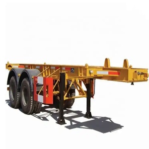 Pabrik 2 as roda 20Ft 40ft kerangka kontainer truk kerangka semi trailer kerangka untuk transportasi 45ft kerangka semitrailer railer - Product Image 6