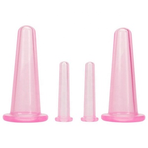 Medizinische Klasse 1 Silica Gel 4 teile/satz Gesichts Schröpfen Therapie <span class=keywords><strong>Set</strong></span> Cellulite Cups für Gesicht Augen Behandlung Chinesische Medizin - Product Image 1