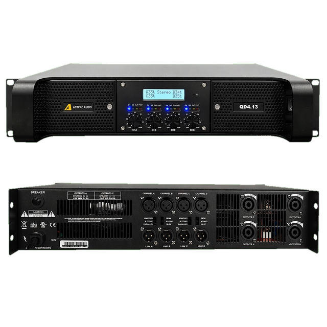 Actpro Professional Audio Power Amplifier Watts Sound Stereo Amplifiers 4 Channel Class D Line Array QD Series TD Series