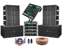 Système de sonorisation extérieur puissant à ligne acoustique passive, vente chaude, double enceinte à ligne acoustique de 10 pouces, double caisson de basses de 18 pouces