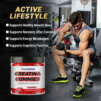 OEM Vegan Gold Creatine Monohydrate Hcl Suplemen Olahraga Berkualitas Baik Pertumbuhan Otot Energi 500g 1000 4200 Creatina Murni dalam Bentuk Gummy
