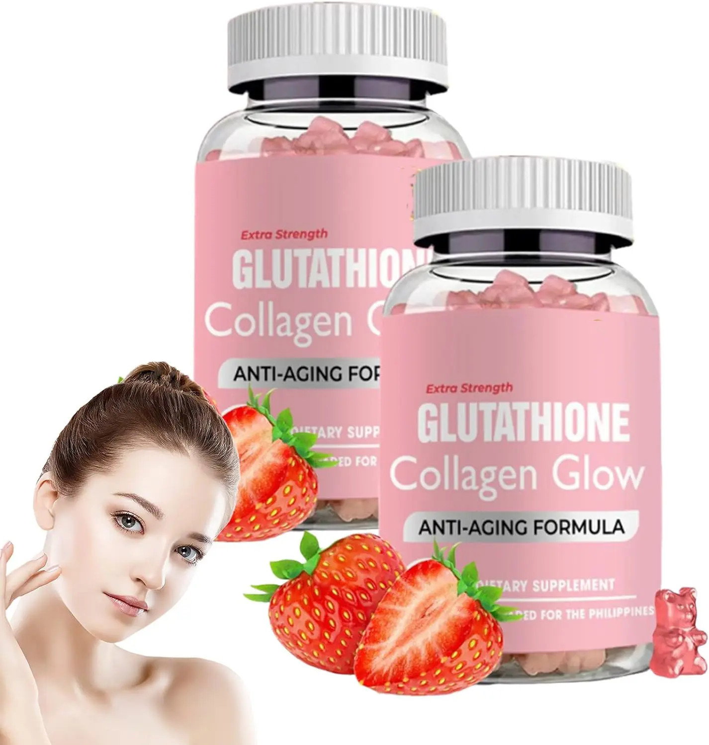 Kadın l-glutatyon kollajen sakızlı cilt beyazlatma l-glutatyon beyazlatma Gummies destekler