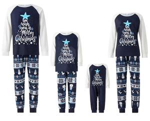 크리스마스 잠옷 블루 Xmas 크리스마스 잠옷 Pjs 세트 가족 매칭 크리스마스 잠옷 가족 - Product Image 1