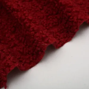 Tela de lana Sherpa Popular para otoño e invierno, tela reciclada de felpa de lana de cordero de imitación para ropa de chaqueta - Product Image 5