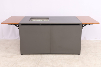 Table de foyer rectangulaire d'extérieur de 68 pouces en acier, puissance de chauffage de 50000-74999 BTU, compatible avec le propane et le gaz naturel