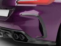 Inserts de pare-chocs arrière en fibre de carbone sèche polie, lames de pare-vent arrière, kit carrosserie pour BMW Z4 G29, style SQ modifié