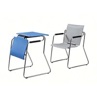Chaise Visiteur PM-0471, Chaise de Bureau Empilable en Plastique, Design Contemporain pour la Maison, le Bureau, l'École et l'Hôtel