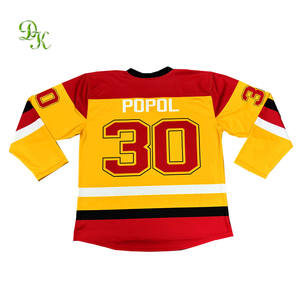 تصميم مخصص طباعة التكبير رجل قصيرة الأكمام هوكي الجليد الفانيلة - Product Image 5