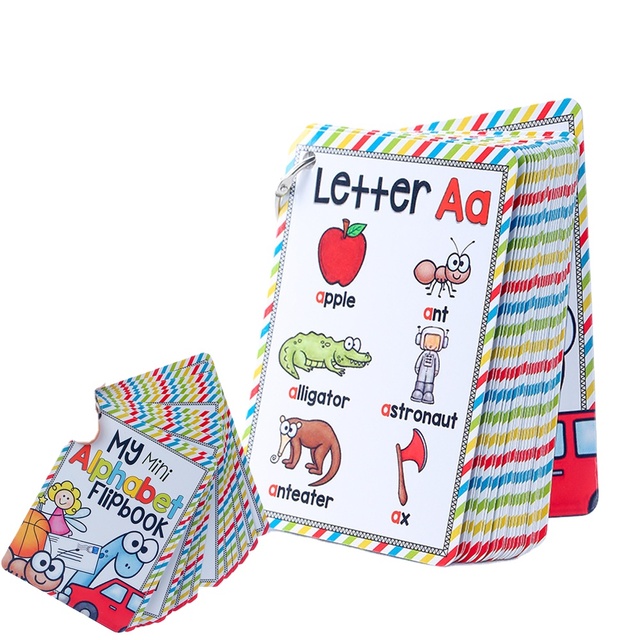 Customized Numbers and Alphabets Flash Cards Set Printed English Children's Educational Flash Memory Card Cognitive Cards