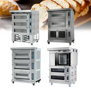 Shenzhen Factory Electric Restaurant Equipment Kitchen Combi Conveyor Rotary Deck Gas Electric Oven