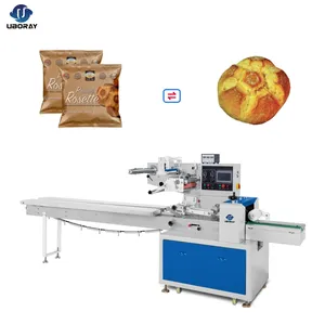 पूरी तरह से स्वचालित रोटी क्षैतिज पैकेजिंग मशीन चीप्स खाए पैकिंग मशीन चपाती फ्लैट रोटी Pita रोटी पैकिंग मशीन