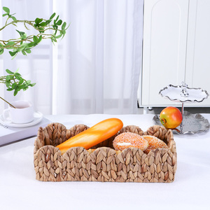 Cesta de Almacenamiento Ecológica Hecha a Mano con Jacinto de Agua, Cesta para Aperitivos, Pan y Otros Artículos para Sala de Estar, Cocina y Hogar - Product Image 4