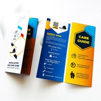 Livret d'instructions à faible quantité minimale de commande Impression colorée Conception personnalisée Flyers Papier d'art Impression recto verso Dépliant Brochure pour les entreprises