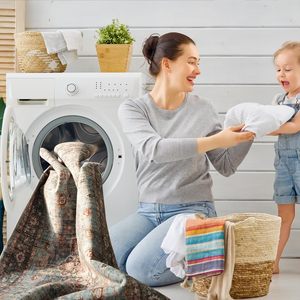 Alfombra de diseño Floral Oriental suave de 6 pies, lavable, resistente a las manchas, revestimiento de suelo interior, estilo bohemio clásico - Product Image 4