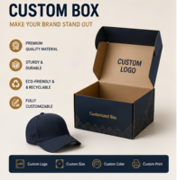 Boîte d'expédition pliable en carton ondulé recyclable avec logo personnalisé, boîte cadeau en papier pour l'emballage de chapeaux, vêtements et accessoires