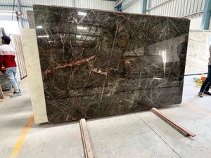 Lujosa superficie pulida de losa de mármol de la selva tropical verde para aplicaciones de pared y suelo Losas de piedra de mármol del proveedor indio - Product Image 6